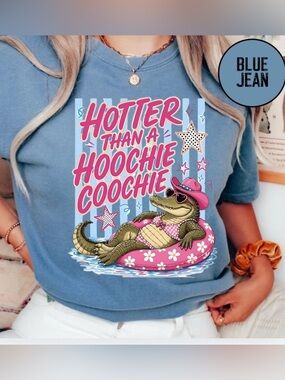 🐊 ☀️ HOTTER THEN A HOOCHIE COOCHIE ALLIGATOR TSHIRT 🐊☀️